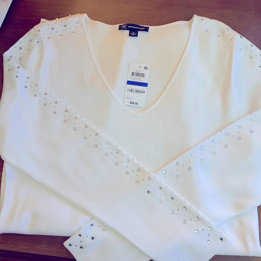 International Concepts Sweater by Macy.  NWT.  Off white.